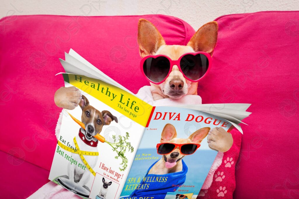 Perro relajado y feliz, reflejo de su bienestar